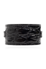 Saint Laurent BLACK Leather bracelet