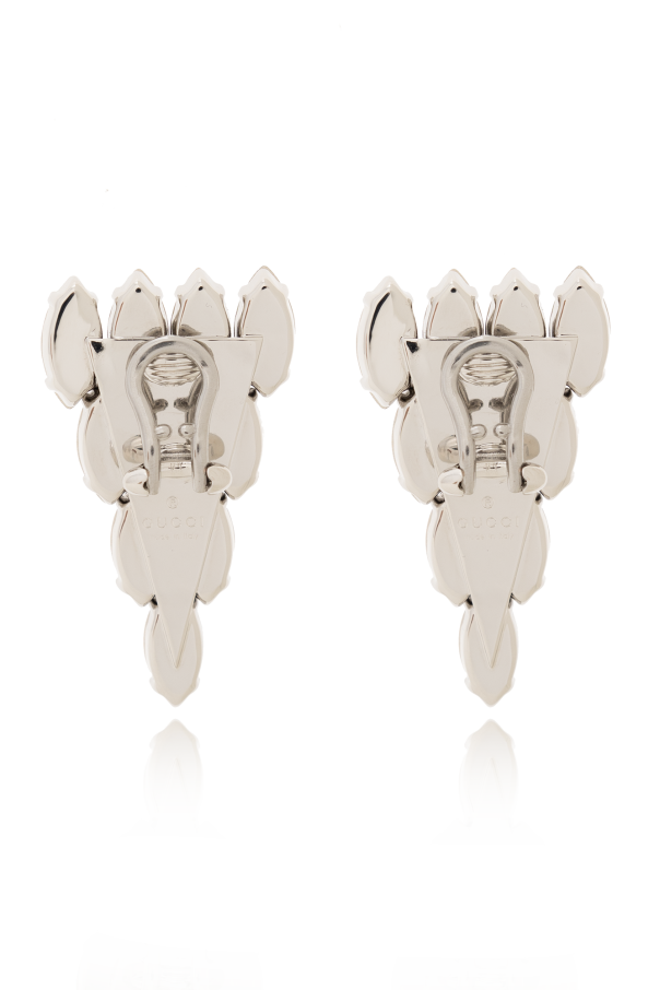 Gucci Crystal-embellished clip-on earrings