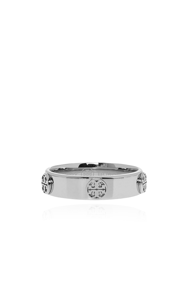 Tory Burch Pierścień z wytłoczonym logo