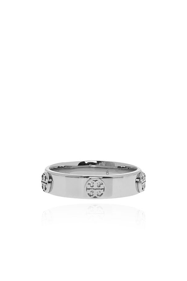 Tory Burch Pierścień z wytłoczonym logo