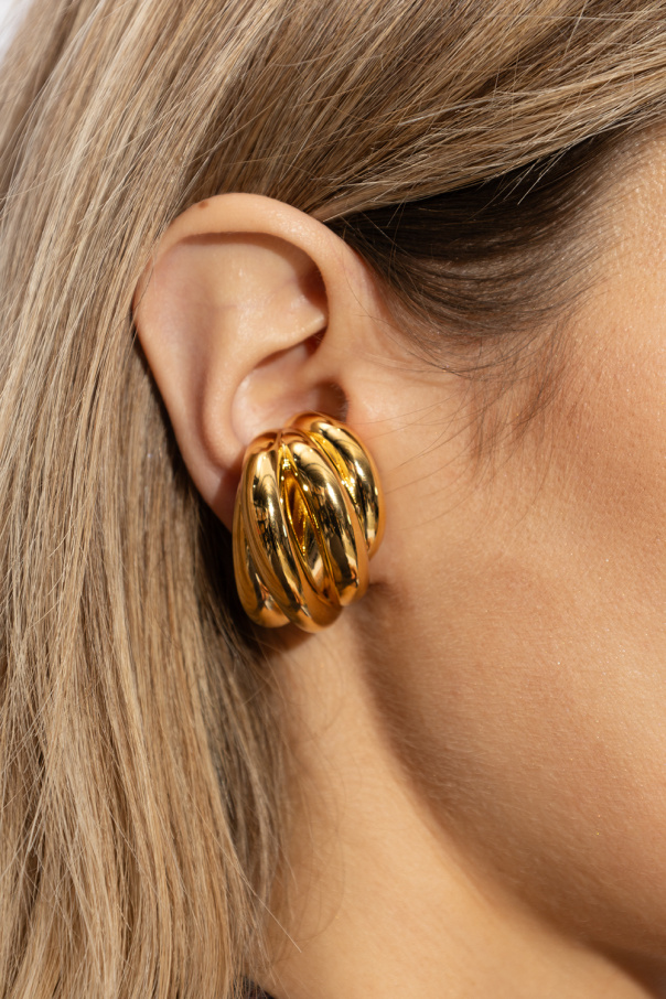 Balenciaga ‘Saturne’ brass clip-on earrings