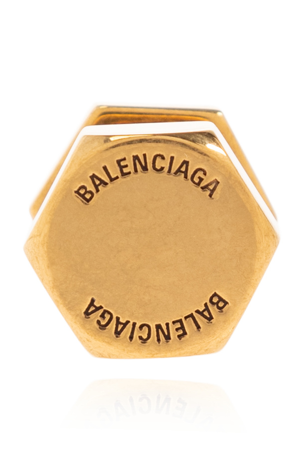 Balenciaga ‘Garage’ brass earrings