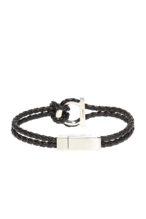FERRAGAMO Pulseira trançada com motivo 'Gancini'