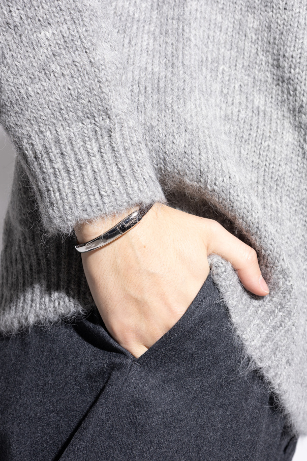 FERRAGAMO Bracelet with a leather insert