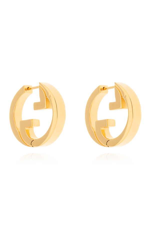 Gucci Mosiężne kolczyki z logo