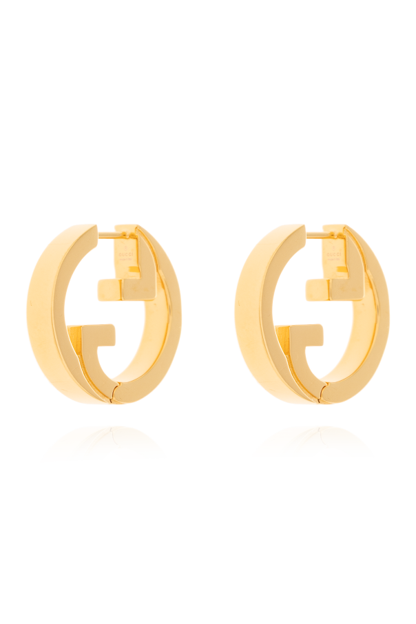 Gucci Mosiężne kolczyki z logo
