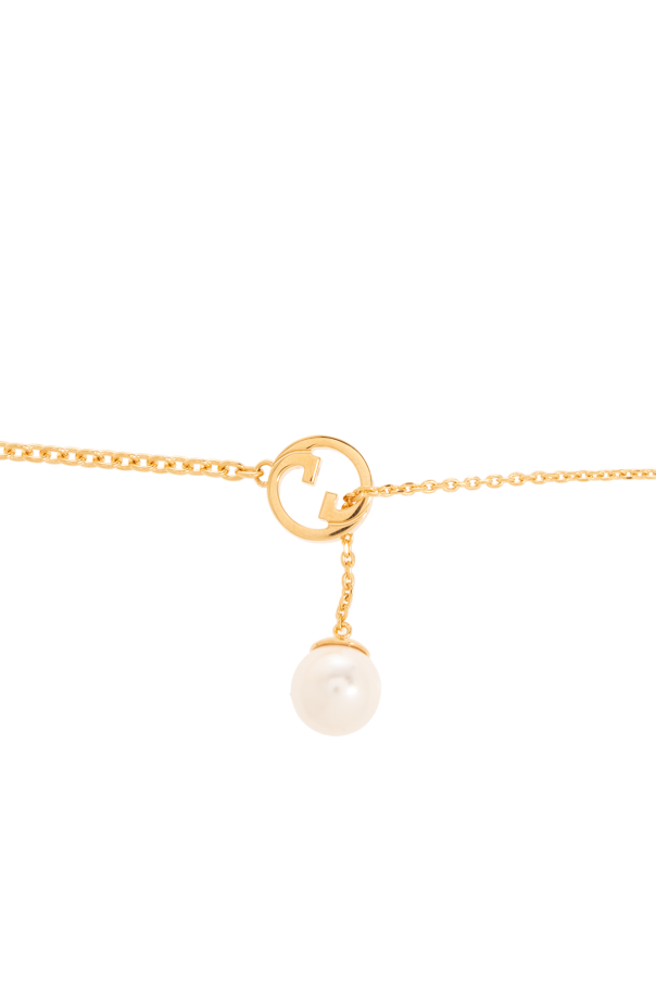 Gucci Naszyjnik ze sztuczną perłą