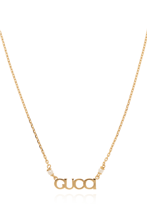 Brass necklace with logo od Gucci