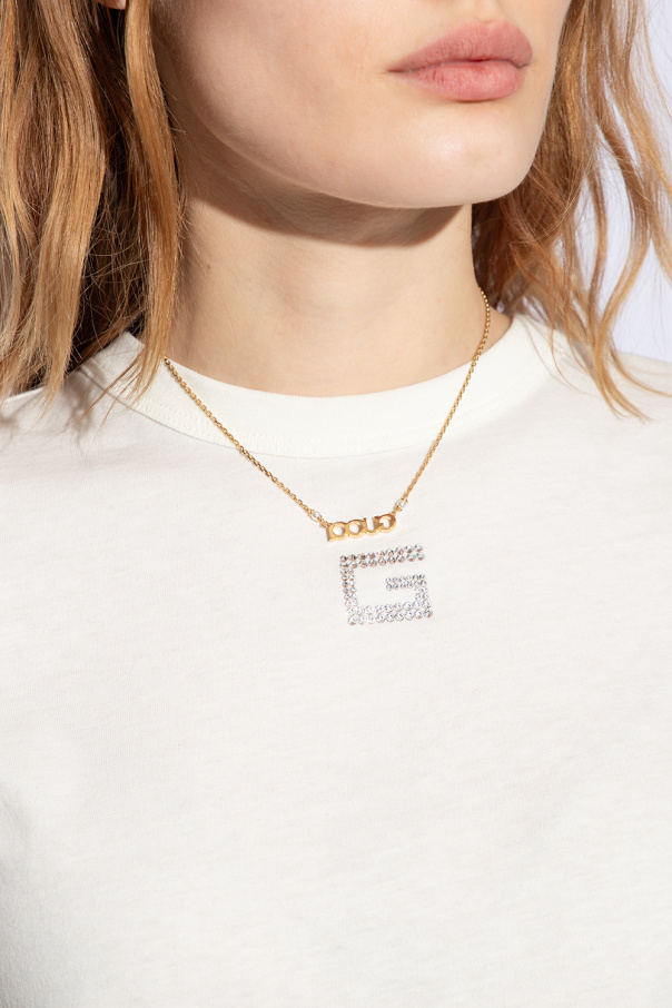 Gucci Brass necklace with logo