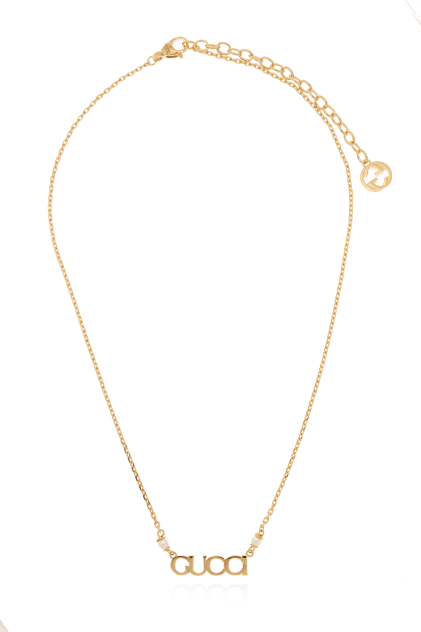 Gucci Brass necklace with logo