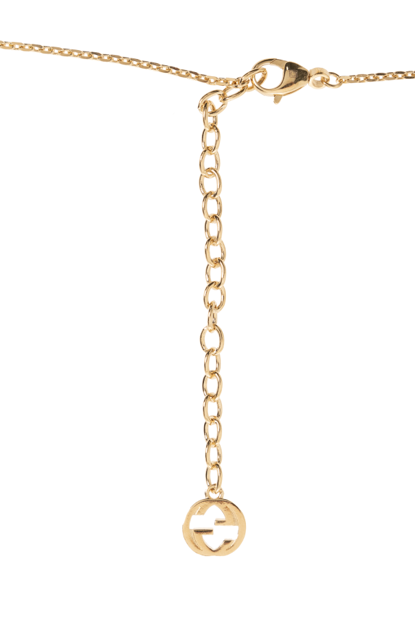 Gucci Mosiężny naszyjnik z logo