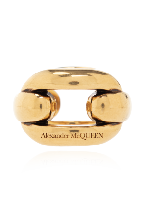 Alexander McQueen jacquard-logo panelled jumper
