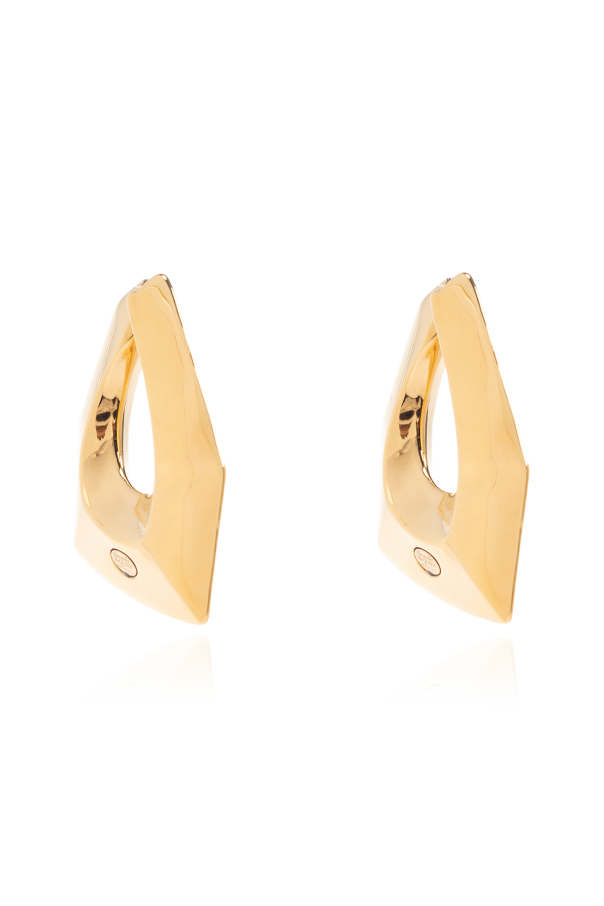‘Modernist’ brass earrings od Alexander McQueen