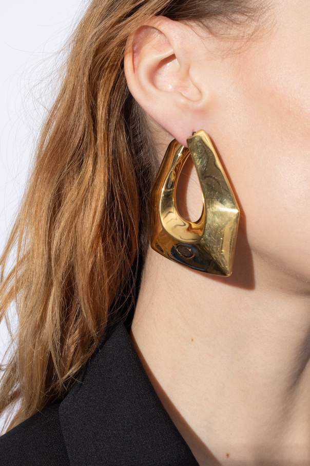 Alexander McQueen ‘Modernist’ brass earrings