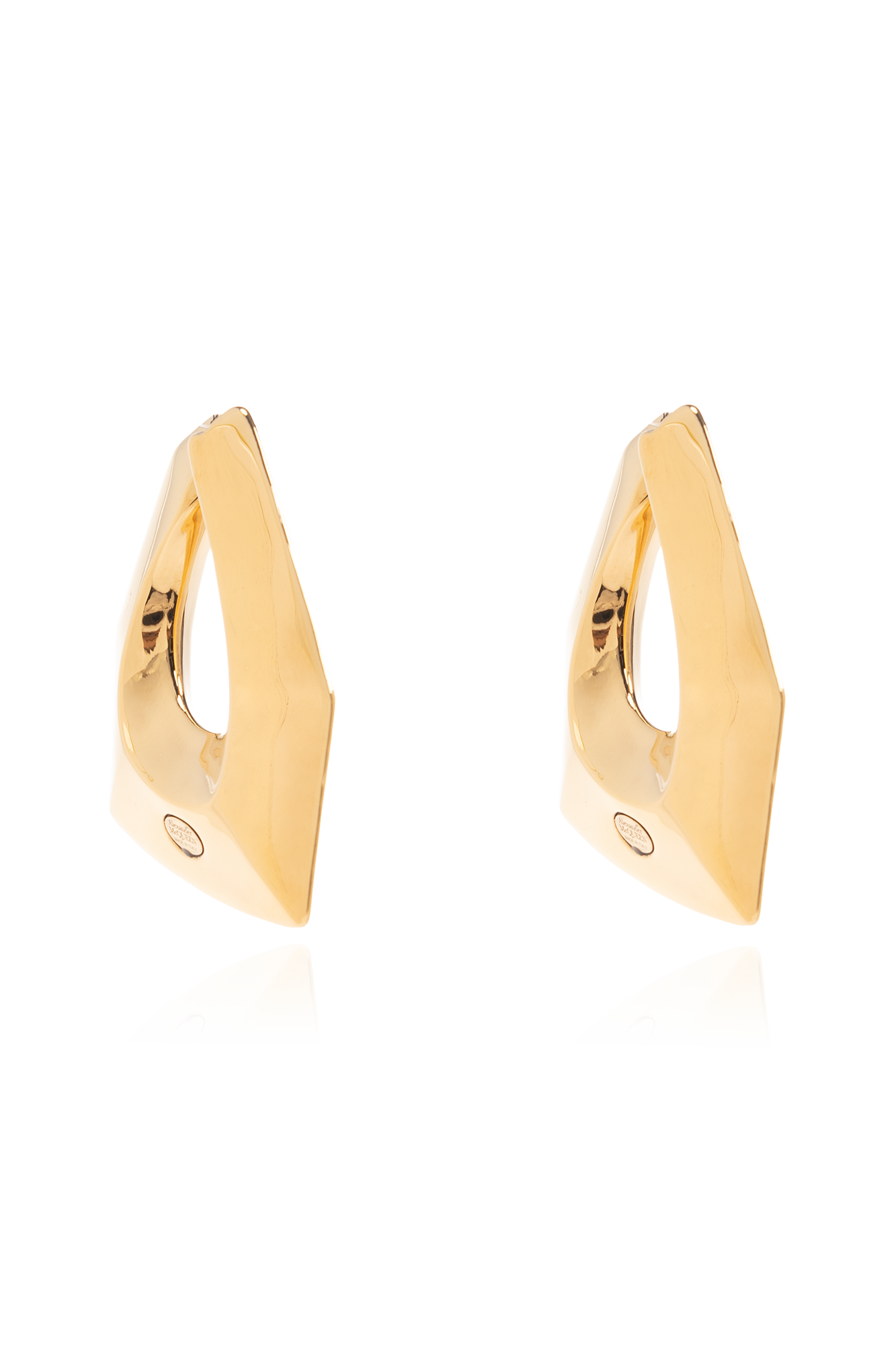Alexander McQueen ‘Modernist’ brass earrings