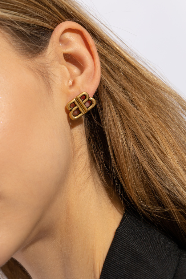 Balenciaga 'Monaco XS' brass earrings 