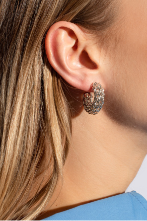 Silver earrings od Bottega Veneta