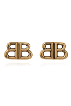 ‘monaco s’  brass earrings od Balenciaga