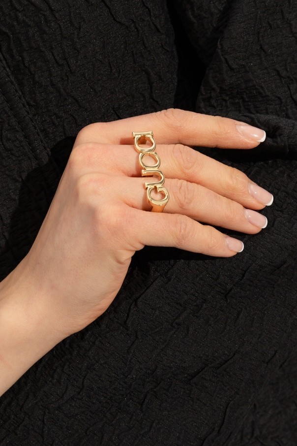 Gucci Mosiężny podwójny pierścień