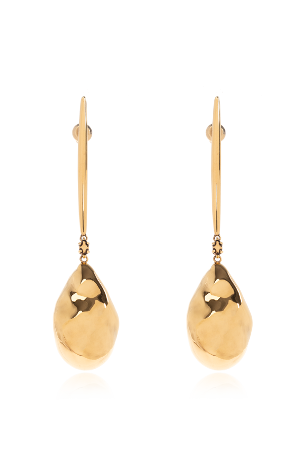 Brass earrings od Alexander McQueen