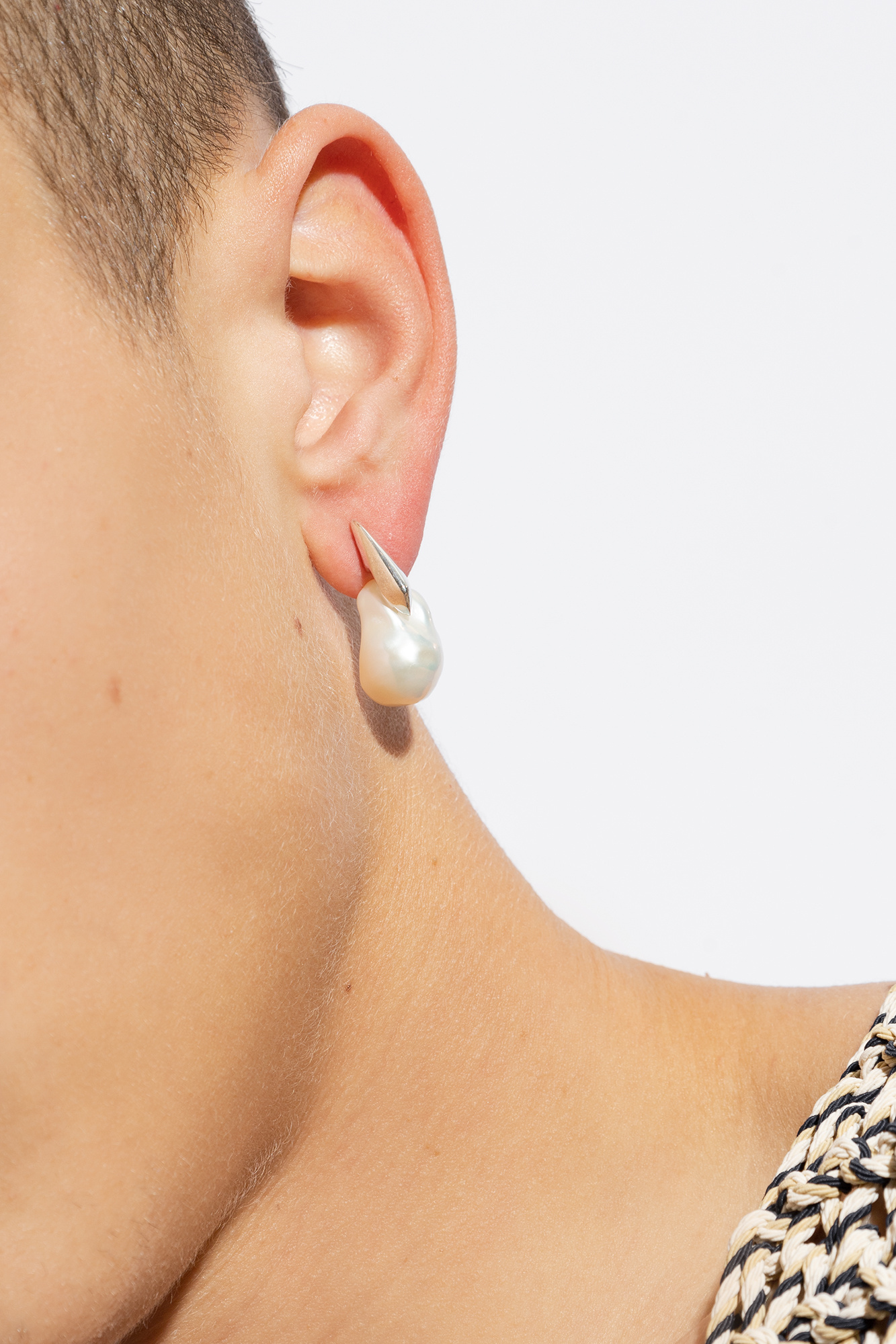 Bottega Veneta Single pearl earring