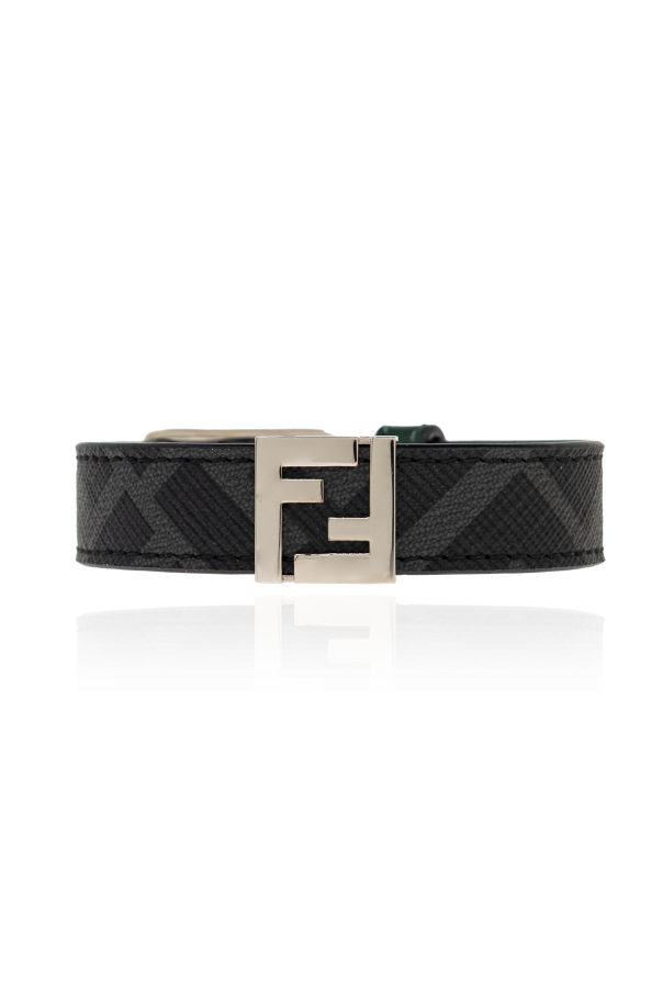 Bracelet with an application in the shape of a logo od Fendi