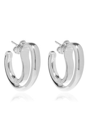 Silver earrings od Bottega Veneta