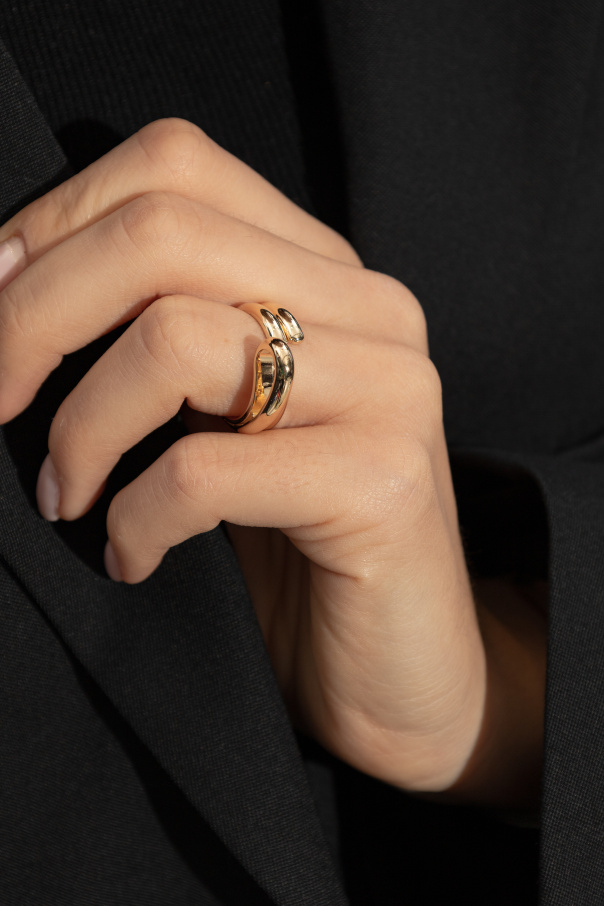 Bottega Veneta 18-karat gold-plated ring