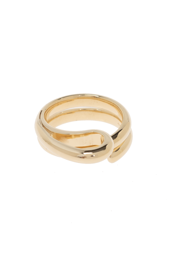 Bottega Veneta 18-karat gold-plated ring