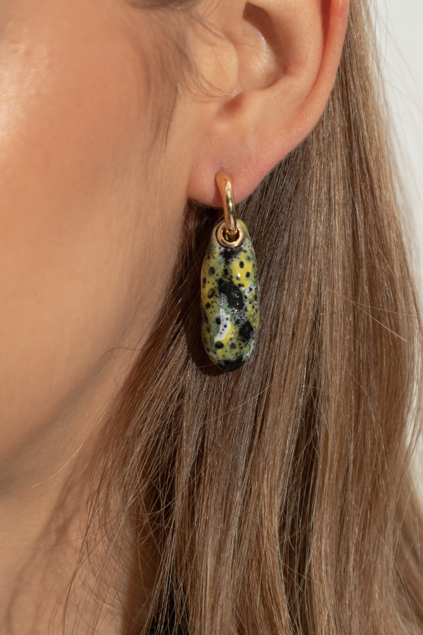 bottega Green Veneta Earrings coated with 18-carat gold