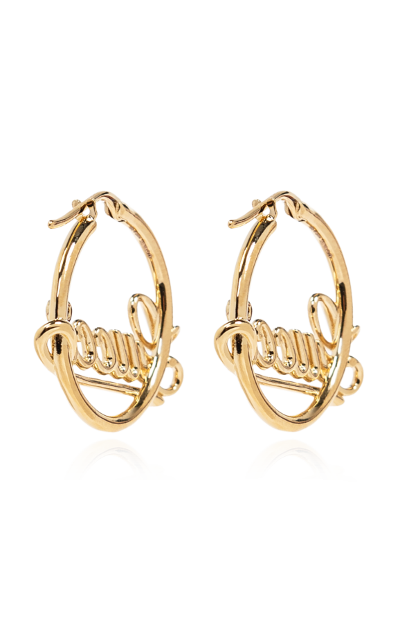 Gucci Pendientes de latón con logo