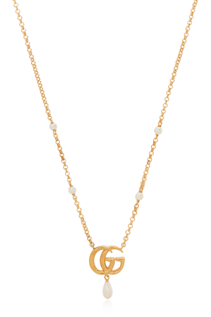 Necklace with logo-shaped pendant