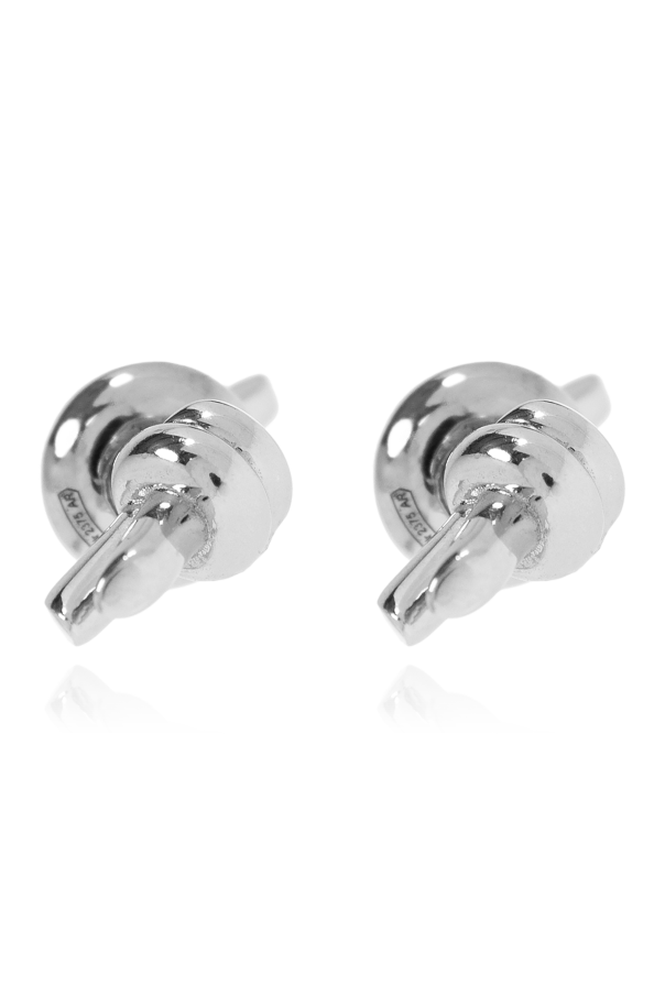 Silver earrings od Bottega Veneta