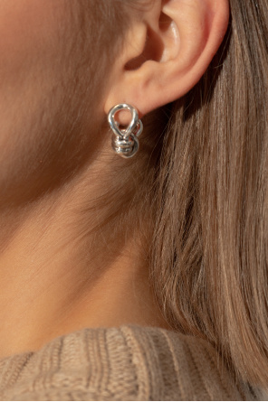 Silver earrings od Bottega Veneta