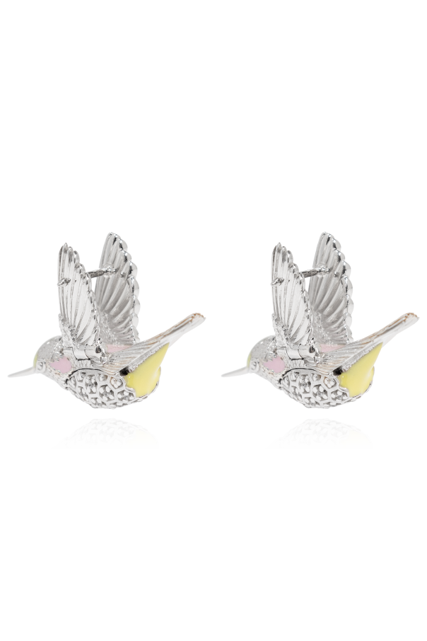 Bottega Veneta Pendientes con motivo de colibrí