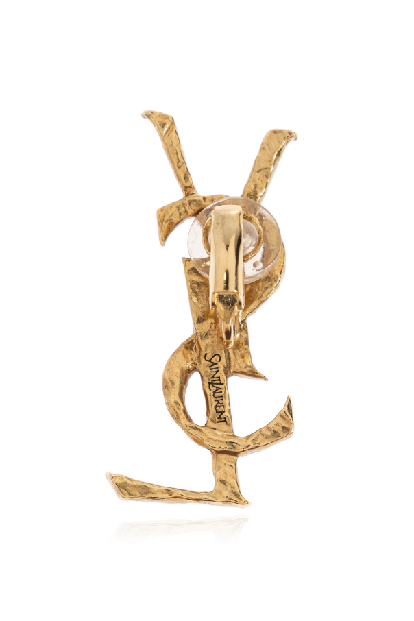 Saint Laurent Brass clip in the shape of a logo