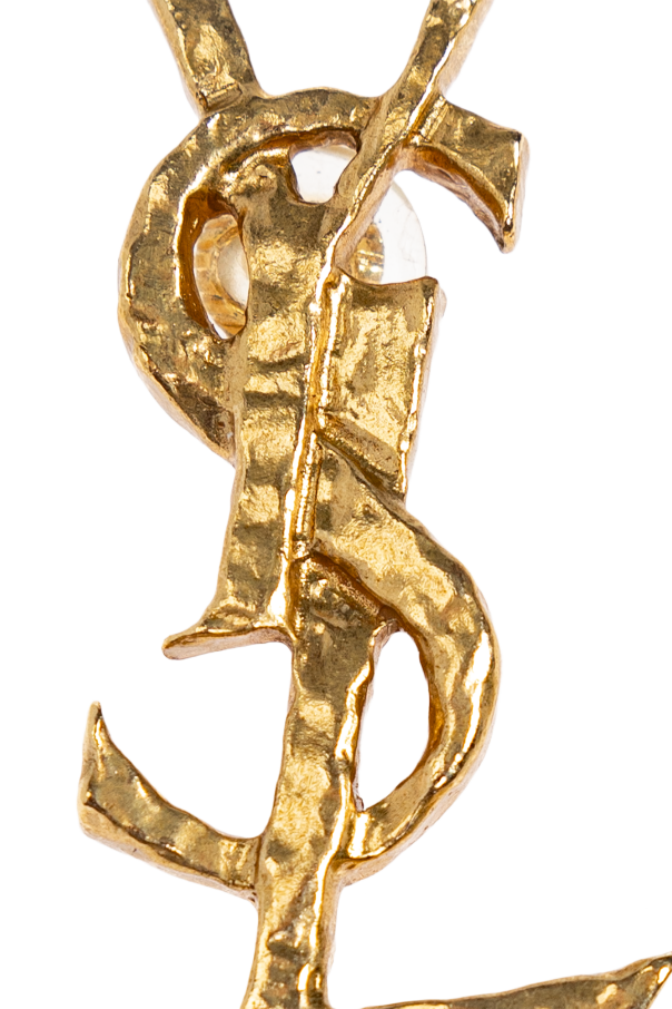 Saint Laurent Brass clip in the shape of a logo