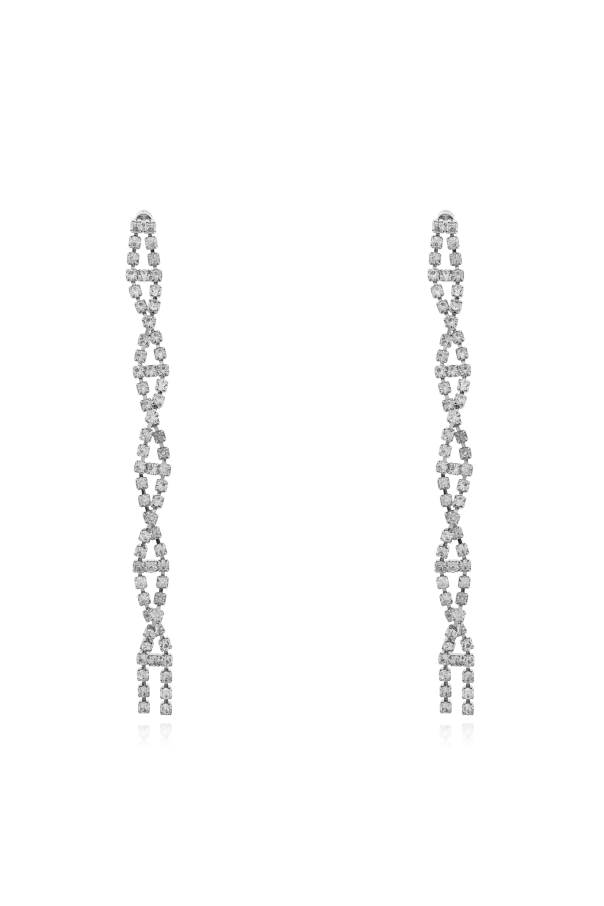 Earrings with shimmering crystals od Balenciaga