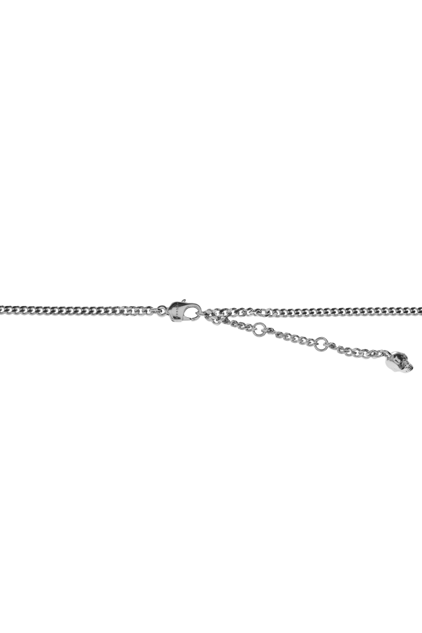 Alexander McQueen Necklace with logo embellished with sparkling crystals