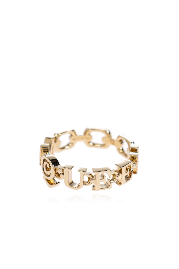 Alexander McQueen Anillo con logo