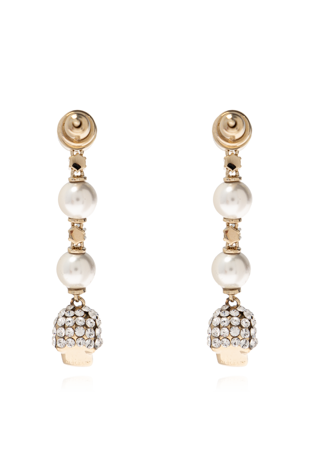 Alexander McQueen Pendientes con cristales brillantes