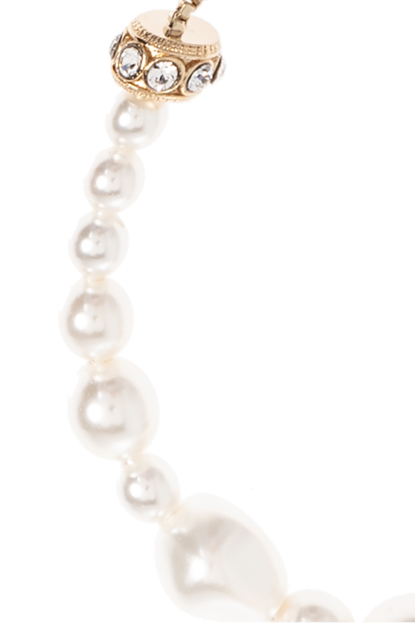 Alexander McQueen Adjustable bracelet with shimmering crystals