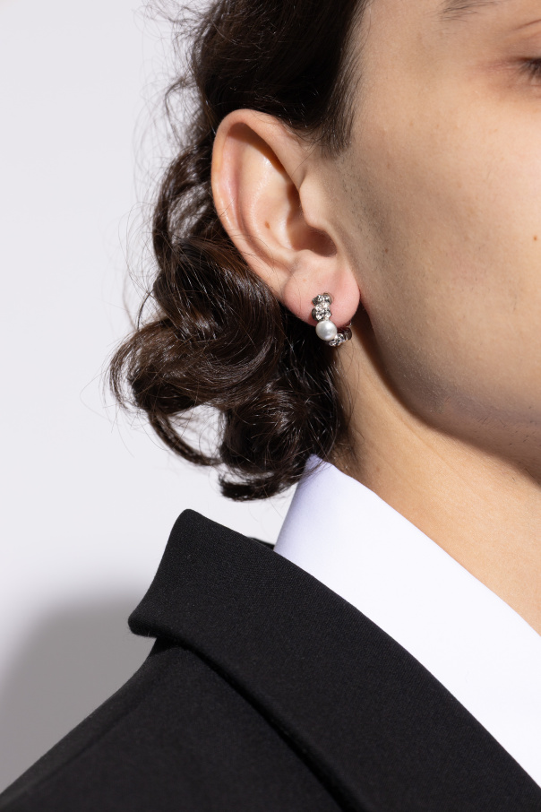 Alexander McQueen Pendiente individual con motivo de calavera