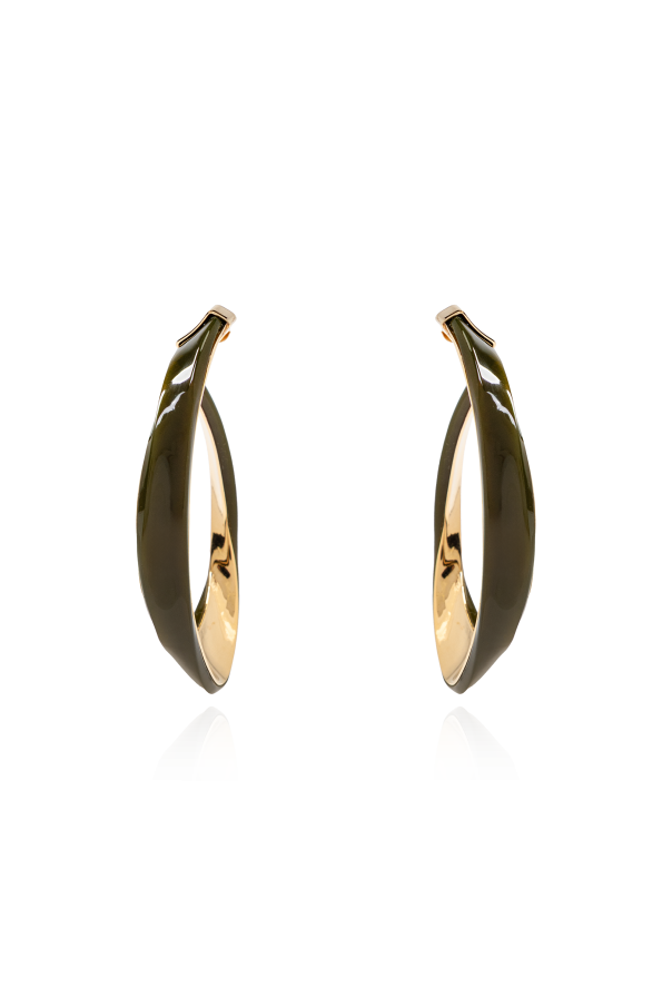 Brass earrings od Saint Laurent