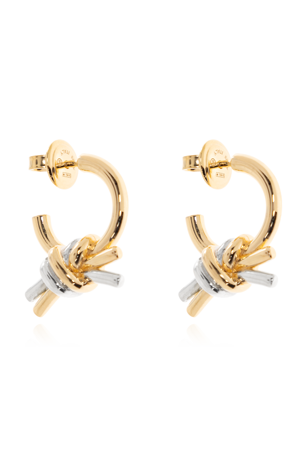 Silver earrings od Bottega Veneta