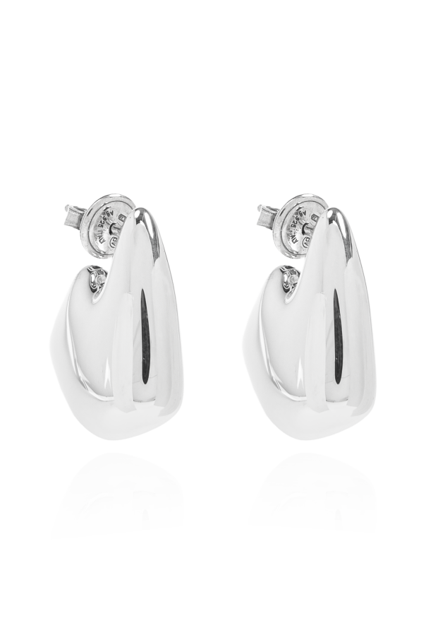 Geometric earrings in the shape of a fin od Bottega Veneta