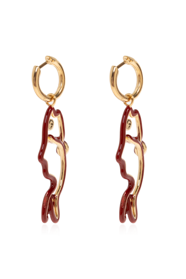 Earrings with fish-shaped pendants od Bottega Veneta