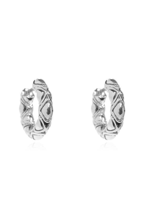 Silver earrings od Bottega Veneta