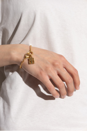 Balenciaga Pulsera con colgante en forma de logo