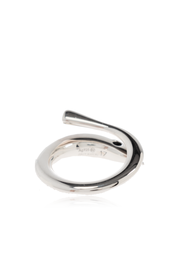 Bottega Veneta Srebrny pierścień